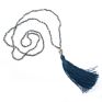 Crystal Knot Tassel Necklace Hand Woven Long Sweater Chain Buddha Head Pendant Women's Necklace