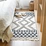 Customize Boho Decor Kilim Mosaic Rectangle Printed Cotton Hand Woven Tufted Washable Kitchen Floor Mat
