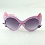 Customize Cat Face Kids Sunglasses with Rhinestones Baby Cute Sun Glasses Cat Eyeglasses