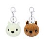 Cute Cat Pom Poms Keychains Faux Rabbit Fur Keyring Fluffy Pompoms Keychain for Women Girls Bag Accessories