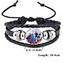 Cute Frozen 2 Princess Bracelets Princess Elsa Bracelet Lovely Cartoon Hand-Woven Cowhide Bracelet for Kids Girls