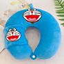 Cute Toy Cat Pattern Travel Pillow with Eye Mask Cartoon U Type Pillow Cotton Neck Care Flight Car Pillow Airplane Office Nap