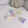Cute Transparent Resin Ring for Women Simple Colorful Acrylic Ring Jewelry Cartoon Acrylic Flower Resin Rings