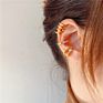 Cz Diamond Simple Ear Cuffs 18K Gold Plated Clip on Earrings Non Pierced for Women