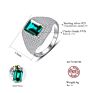 Czcity Square Cz Vintage Ring for Women Princess Cut Pave Baguette Emerald Ring in 925 Sterling Silver Jewelry for Prom Party