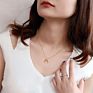 Dainty 18K Gold Plated Moon Jewelry Stainless Steel Crescent Moon Necklace for Women