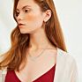 Dainty Lotus Shape Sterling Silver Yoga Pendant Necklace for Women