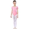 Dance Dress Children Girls Short Sleeve Ballet One-Piece Training Dancewear