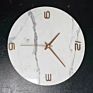 Decorative Handmade Modern round White Marble Wall Clock for Office or Home