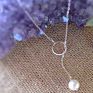 Delicate Pearl Drop Necklace Lariat Necklace Real Pearl Necklace for Her