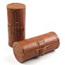 Deluxe Portable Shoe Care Shine Kit with Brown Pu Leather Case