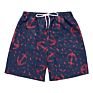 Design Anchor Pattern Printed Shorts Zipper Pockets Mens Shorts Boardshorts Swim Trunk