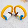 Design Bpa Free Easy to Hold Teething Rattle Shower Gift Infant Molar Toy Baby Teether Bracelet Ring