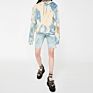 Design Cloud Bleach Women Oversized Tie Dye Hoodie with Drawstring Hood