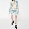 Design Cloud Bleach Women Oversized Tie Dye Hoodie with Drawstring Hood