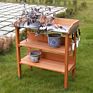 Design Greenhouse Potting Bench Outdoor Wood Flower Pot Workstation Table