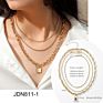 Design Jewelry Gold Metal Key Lock Chain Necklace Charm Multilayer Statement Lock Pendants Necklaces