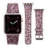 Design Leather Band for Apple Watch 40Mm 44Mm 38Mm 42Mm Shiny Glitter Watch Strap for Iwatch Series 7 6 5 4 3