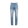 Design Pocket Button Light Wash Vintage Ripped Skinny Blue Pants Jeans Men