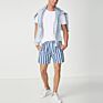 Design Stripe Men Shorts plus Size Swim Trunks Quick Dry Breathable Men's Shorts