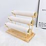 Design Style, Watch, Bracelet, Jewelry Display Stand with Metal Super-Moving Velvet Wood Jewelry Disply 30 Pcs