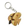 Design Wood Fish Carving Key Holder Customized Hand Printing Animal Shape Key Chain