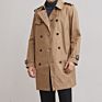 Designer Clothing Trench Jacket Khaki and Black Men Coats Double Breasted Coat