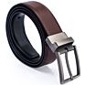 Designer Reversible Belt Rotated Buckle Men Genuine Leather Belt