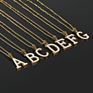 Designer Stainless Steel Zircon Alphabet Pendant Necklaces Hiphop Women Men Hip Hop Gold Chain Necklace Initial Letter Necklace