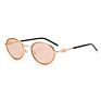 Designer Vendors Women Metal Small Oval Shape Frames Uv400 Sunglasses