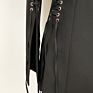 Designer Woman Personalized Temperament Metal Hole Tie Rope Slim Slit Black Blazer