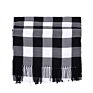 Designer Women Large Oversized Pashmina Buffalo Plaid Scarf Faux Cashmere Warm Scarf with Tassel