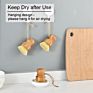 Direct Kitchen Cleaning Brush Bamboo Short Handle round Dish Brush Exquisite Gift