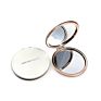 Direct White Gold Logo Pocket Mirror Cosmetic Compact Mirror Mini
