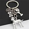 Dog Bone Dog Paw Alloy Key Chain for Women Girl Bag Keychain Charm Pendant Jewelry Accessories Gift for Dog Lover