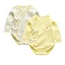 Double Combed Cotton Baby Garment for Autumn Newborn Baby Side Open Armguard