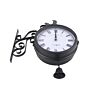 Double Face Large Luxury Metal Antique Design Decorative Outdoor Quartz Analog Wall Clock Retro Art Double Sided Garden Clocks
