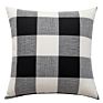Drop Shipping Nordic Sofa Art Linen Yarn-Dyed Large Lattice Cushion Cover Pillowcase
