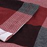 Dropship Autumn Fashionable Luxury Women's V-Neck Contrast Plaid Shirt Black & Red for Lady Stylish