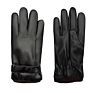 Ds39 Cycling Driving Leather Mittens Thickened Waterproof Lining Pu Leather Gloves Man Black Touch Screen Pu Gloves