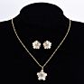 Dtina Gold Necklace Jewelry Sets Gold Plated Earrings Colorful Crystal Jewelry for Ladies