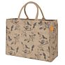 Durable Handle Jute-Bags- Home Jute Market Tote Bag with Rainbow Print