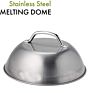 Durable round Basting Steaming Stainless Steel Handrail Griddle Grill Cheese Melting Dome Food Cover