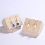 Earring Ring Display Holder Stand Wooden Jewelry Holder Display