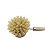 Eco-Friendly Bamboo Handle Cleaning Kitchen Pot Sisal Brush,Long Handle Kitchen Pot Bamboo Cleaning Brushes