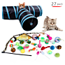 Eco-Friendly Cat Toy Tunnel Interactive Colorful Cat Toy Set Foldable Tunnel Pet Cat Toy