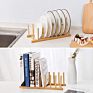 Eco-Friendly Kitchen Bamboo Dish Drying Rack with 8 Slots Plate