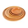 Eco-Friendly Reusable Dinner Bamboo Cutlery round Wooden Bamboo Plate