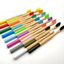 Eco Friendly Bamboo Charcoal Wave Bristles Wooden Bamboo Toothbrush