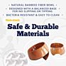 Eco Friendly Bone Shaped Bamboo Fiber Pet Double Bowl